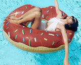 Giant Inflatable Donut Pool Float Toy - Brown