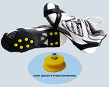 2 Pcs Silicone Anti-slip Action Traction Ice Cleats - Black