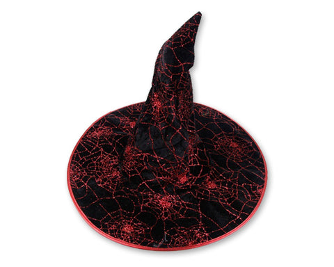 Halloween Party Costume Accessory Adult Kid Spiders Print Witch Hat