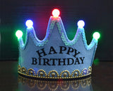 10 Pcs 5 Bulbs Happy Birthday Printed LED Crowns