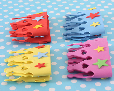 10 Pcs Birthday Party Sponge Crowns Set