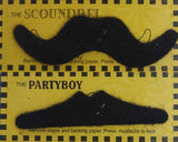 12 Pcs Fake Mustache Stickers Set For Costume Party - Black