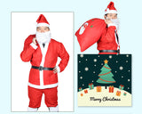 Adult Christmas Santa Claus Costume Suit Set