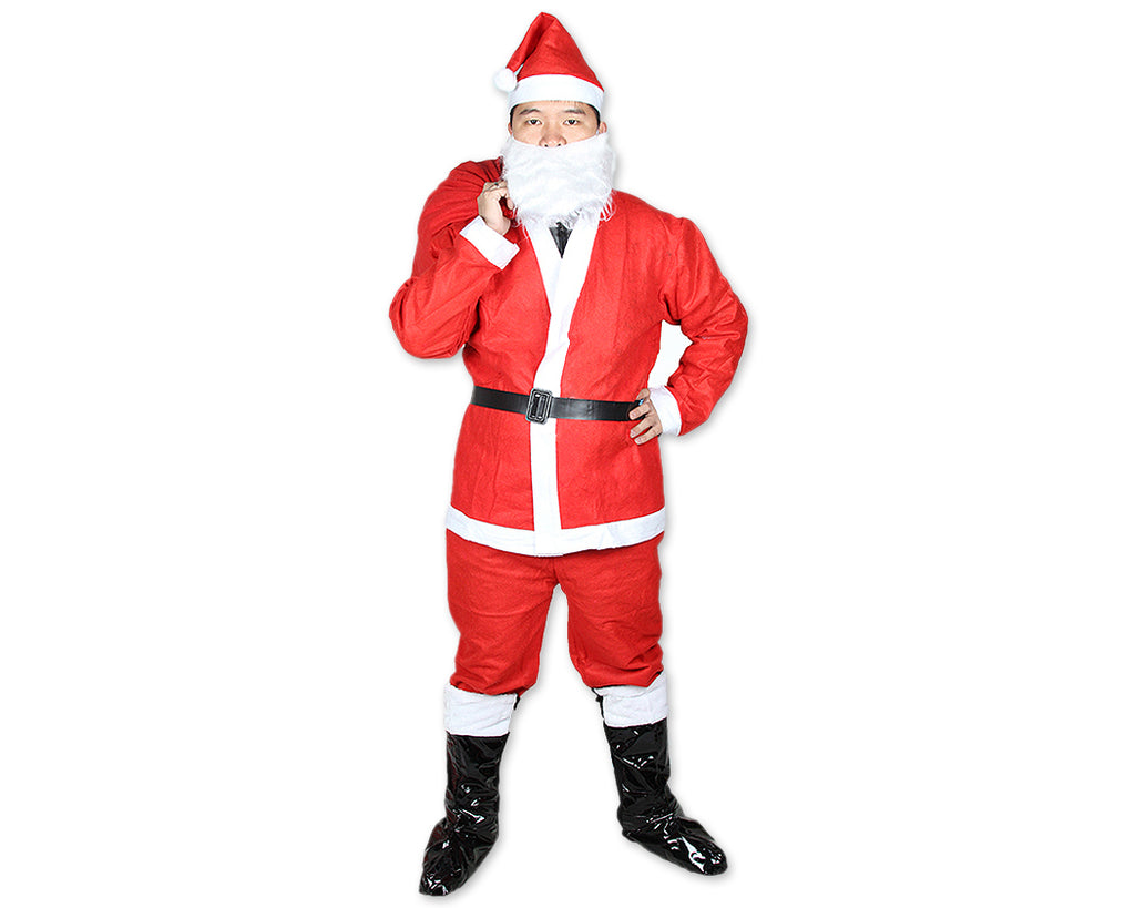 Adult Christmas Santa Claus Costume Suit Set