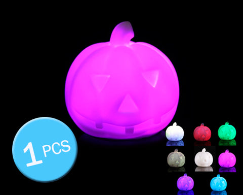 7 Colors Halloween Pumpkin Shaped LED Light - White