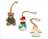 10 Pcs Painted Santa Folk Decoration Christmas Tree Rustic Ornaments