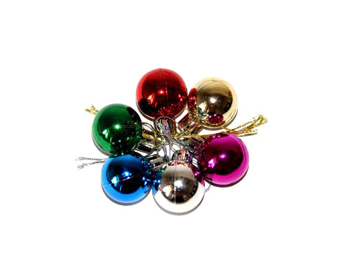 6 Pcs Solid Colored Shatterproof 50mm Christmas Balls Ornament