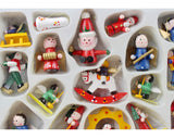 24 Pcs Colorful Santa Folk Christmas Tree Rustic Ornaments