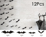 12 Pieces Bats Wall Stickers for Halloween Decoration