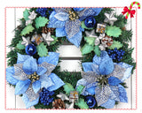 40cm Christmas Decoration Poinsettia Pine Cone Wreath