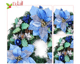 40cm Christmas Decoration Poinsettia Pine Cone Wreath