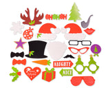 28 Pcs Christmas Party DIY Photo Booth Props on a Stick