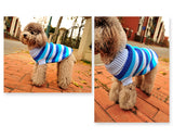 Vintage Striped Pet Dog Custom Turtleneck Sweater