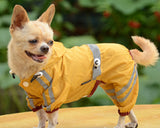 Waterproof Dog Raincoat Stripe Pattern Pet Poncho