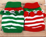 Christmas Cute Pet Striped Knitted Dog Sweater