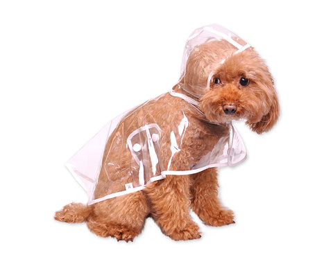 Waterproof Transparent Puppy Dog Rain Jacket Poncho