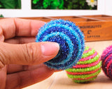 5 Pcs Stripe Pattern Pet Toy Ball