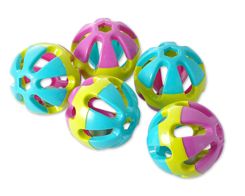 5 Pcs Three-Color Plastic Rolling Pet Ball