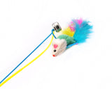 5Pcs Cat Feather Toy Chaser Wand with Bells