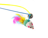 5Pcs Cat Feather Toy Chaser Wand with Bells