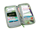 Multi-function Zipper Passport Wallet - Green