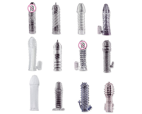 Silicone Penis Extension Condom Sleeves for Ejaculation Delay
