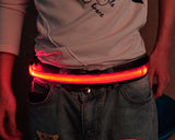 LED Running Waist Belt - Red