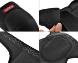 Adjustable Sports Thick Sponge Leg Knee Pads Braces Protector-L+Black