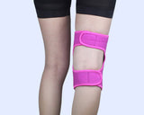 Adjustable Sports Thick Sponge Leg Knee Pads Braces Protector-L+Pink