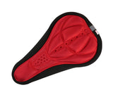 Bike Bicycle Resilience Breathable Comfort Saddle Seat Cover-Red