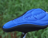 Bike Bicycle Resilience Breathable Comfort Saddle Seat Cover-Blue