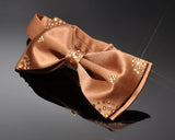 Swarovski Crystal Rhinestones Wedding Bow Tie for Men - Brown