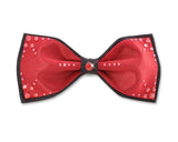 Swarovski Crystal Rhinestones Wedding Bow Tie for Men - Red and Black