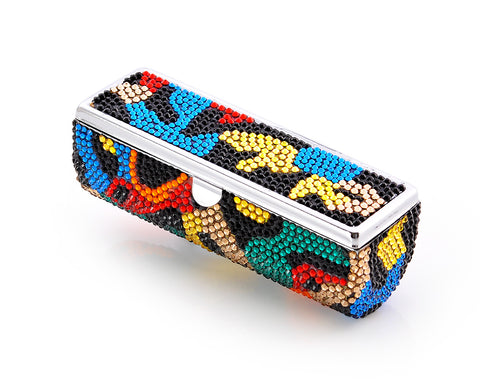 Classical Swarovski Crystal Lipstick Case With Mirror