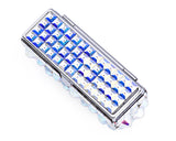 Diamond Swarovski Crystal Lipstick Case With Mirror - White