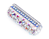 Diamond Swarovski Crystal Lipstick Case With Mirror - White