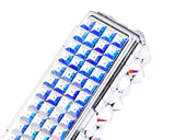 Diamond Swarovski Crystal Lipstick Case With Mirror - White