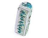 Medley Swarovski Crystal Lipstick Case With Mirror - Green