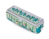 Medley Swarovski Crystal Lipstick Case With Mirror - Green