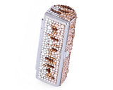 Medley Swarovski Crystal Lipstick Case With Mirror - Brown