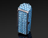 Classic Bling Swarovski Crystal Lipstick Case With Mirror - Sky Blue