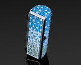 Gradation Swarovski Crystal Lipstick Case With Mirror - Blue