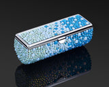 Gradation Swarovski Crystal Lipstick Case With Mirror - Blue