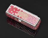 Gradation Swarovski Crystal Lipstick Case With Mirror - Pink