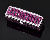 Classic Bling Swarovski Crystal Lipstick Case With Mirror - Purple