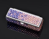 Gradation Swarovski Crystal Lipstick Case With Mirror - Purple