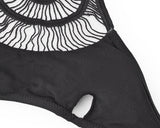 Hot Crochet Halter Bikini Set - Black