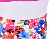 Vintage Floral Printed High Waisted Swimsuit