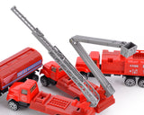 Set of 4 1:64 Fire Engine Alloy Toy Car Model