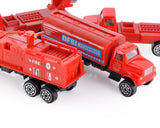 Set of 4 1:64 Fire Engine Alloy Toy Car Model